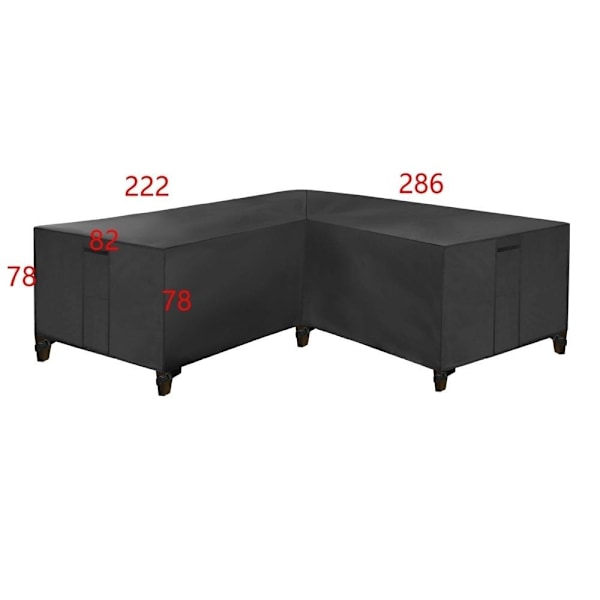 møbelbeskyttelse trekk beskyttelse til utemøbler hjørnesofa med vanntett brun brun 200*270*82 cm