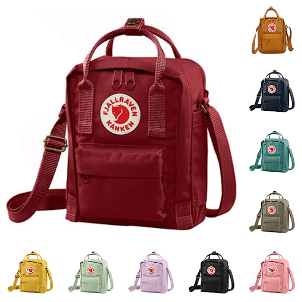 Dam Herr Utomhus Canvas Crossbody Väska Midjeväska Sportväska för Träning Resor Löpning Vandring Cykling, Vattentät Wine Red