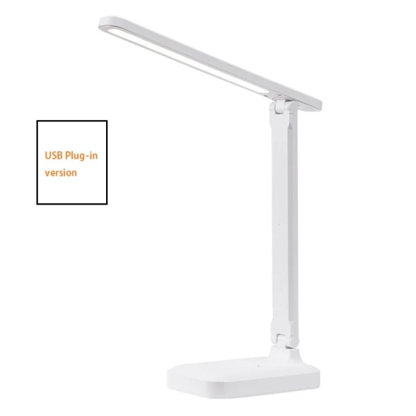 Sammenklappeligt bordlampe øjenbeskyttelse touch dæmpbar LED lampe studenterkollegium soveværelse læsning USB opladning bordlampe Plug-in payment