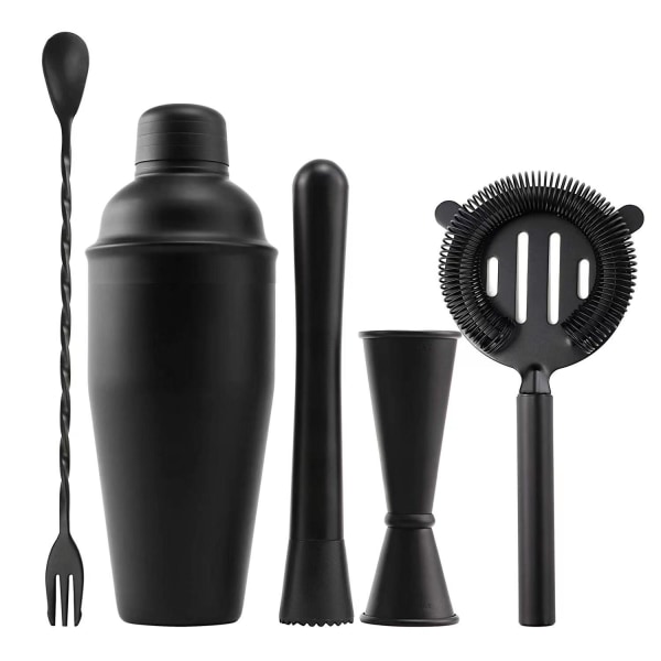 Cocktail Shaker Set - Mattsvart - Rostfritt stål black