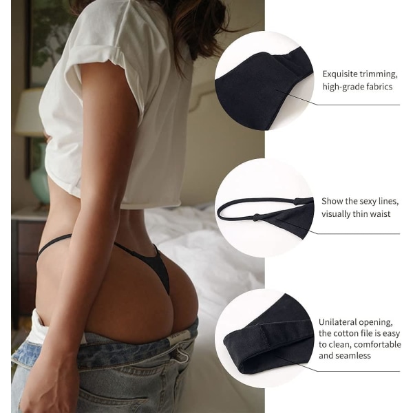 Sexiga underkläder för kvinnor stringtrosor med låg höjd G-String A-5pack A-5pack L