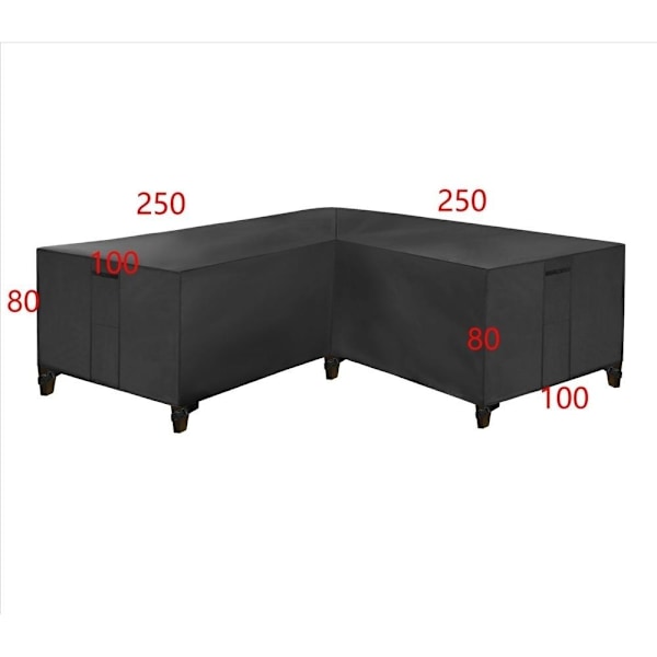 möbelskydd överdrag skydd till utemöbler hörnsoffa med vattentät beige/brun beige/brun 222*286*82cm