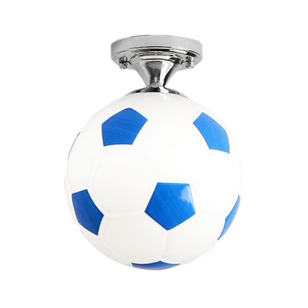 Fodbold LED-loftlampe Lysende Fodboldstang Med Blue