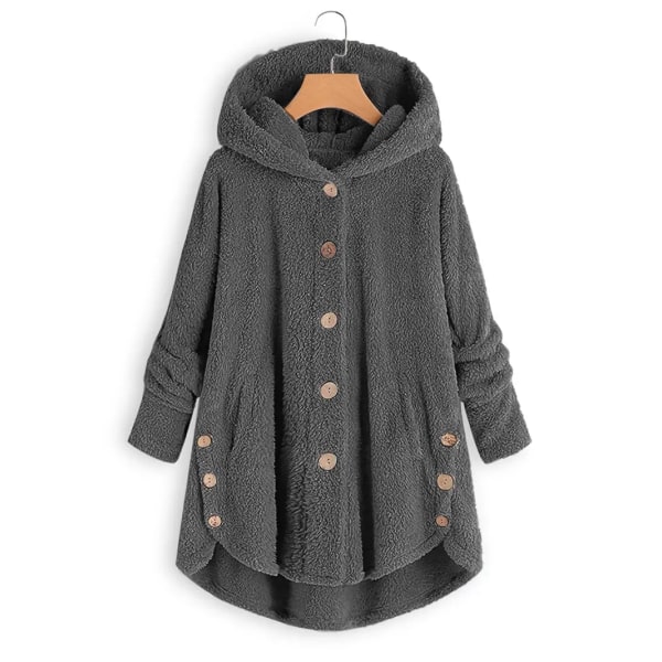 Varm jacka med thermal för kvinnor, casual ytterkläder för höst och vinter, damkläder grey grey M