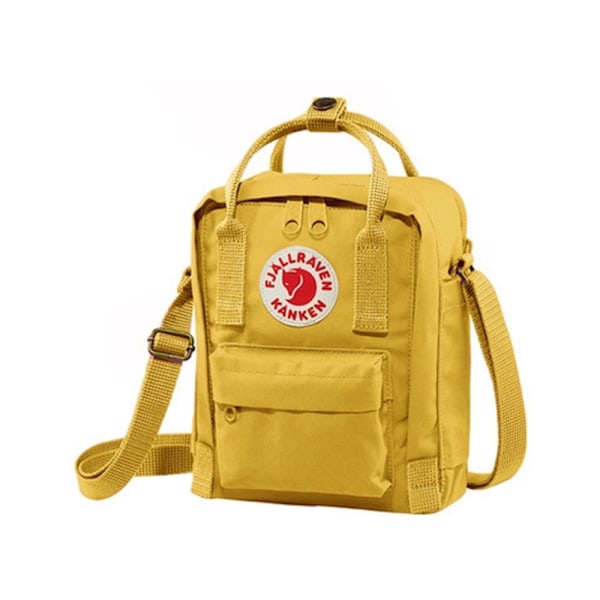 Dam Herr Utomhus Canvas Crossbody Väska Midjeväska Sportväska för Träning Resor Löpning Vandring Cykling, Vattentät Yellow