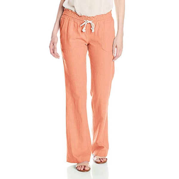 Kvinders Sommer Oceanside Casual Bukser Orange orange L
