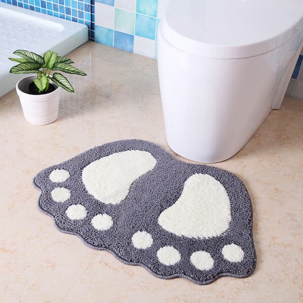 Dusjmatte sklisikker Absorberende bade Badematte Teppe Lys grå Light gray 40*60cmJY
