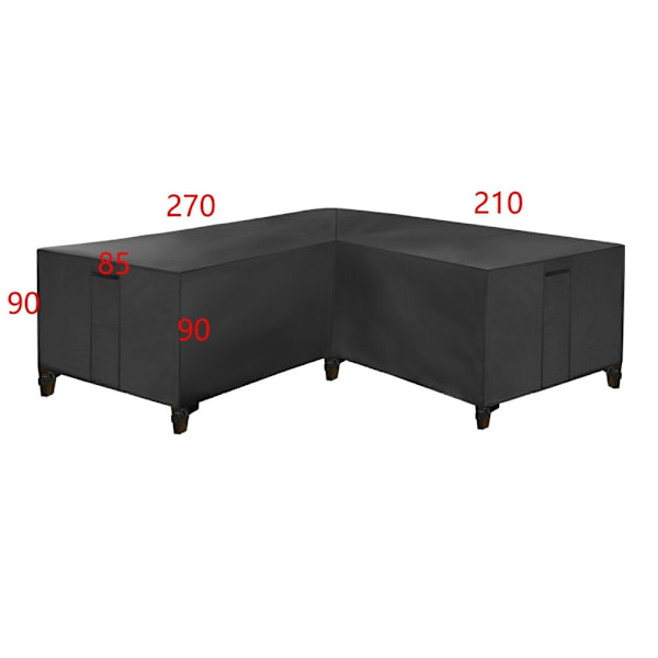 møbelbeskyttelse trekk beskyttelse til utemøbler hjørnesofa med vanntett grønn grønn 270*210*90 cm