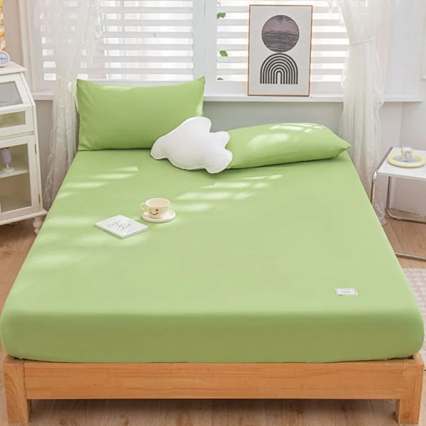 Enkelt Slipt Laken med Strikk Myk Hudvennlig Slitesterk Queen Sengelaken 180x200 Komfortabel Madrassbeskytter 7 180x200cm