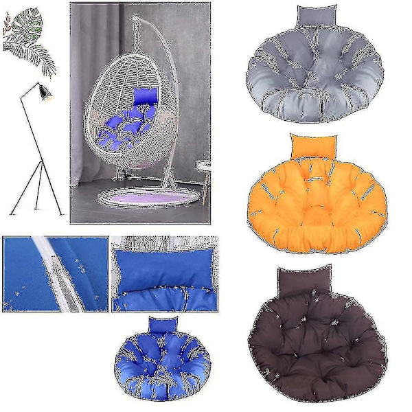 Tjockad Papasan Stolsdyna Bekväm Hängande Stolsdyna Hängmattor Swing