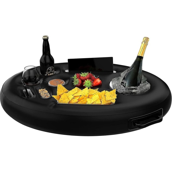 Flytende drikkeholder for basseng Oppblåsbare flytende hyller Bassengbrett for Pool Party Strandkar