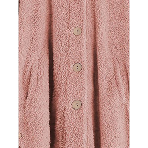 Varm jacka med thermal för kvinnor, casual ytterkläder för höst och vinter, damkläder Pink Pink L