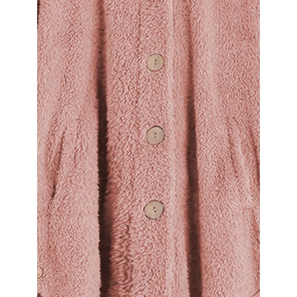 Varm jakke med thermal for kvinner, casual yttertøy for høst og vinter, dameklær Pink Pink L