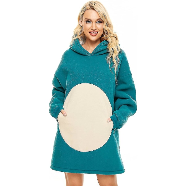 Snorlax Blanket Hoodie Cartoon Huggle Hoodie Oversized Sherpa Filt