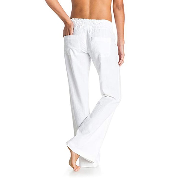 Kvinders Sommer Oceanside Casual Bukser hvid white 3XL