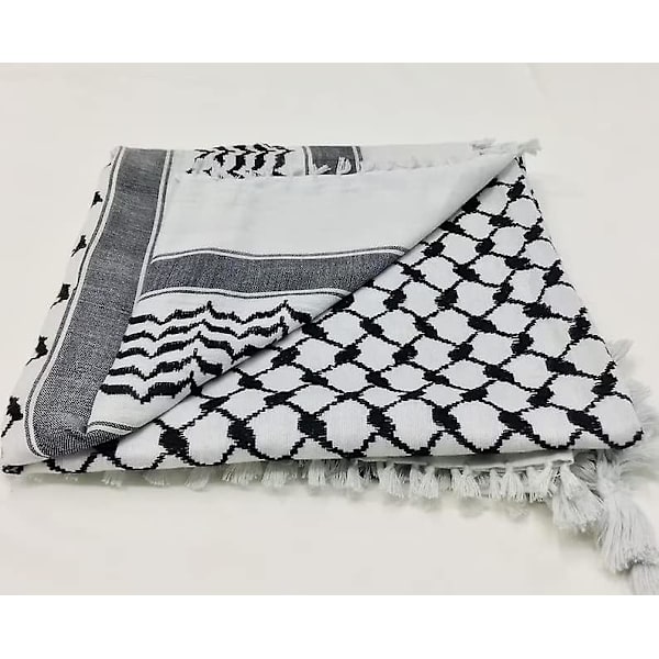 Palestina halsduk, Keffiyeh, Arafat Hatta, bred med tofsar, Shemagh Keffiyeh Arab houndstooth100%