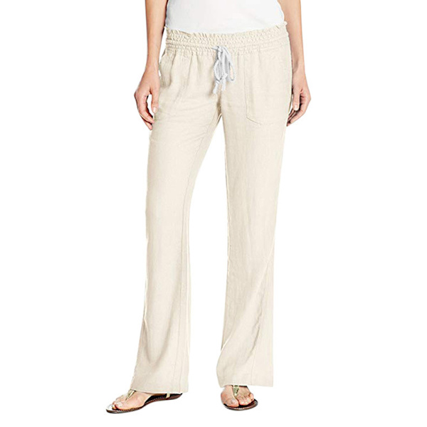 Kvinders Sommer Oceanside Casual Bukser Beige beige S