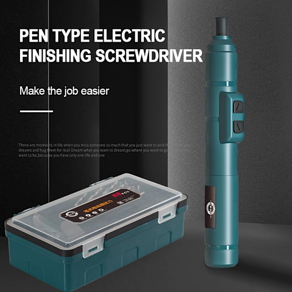Mini trådlös elektrisk skruvmejselsats set USB uppladdningsbar skruvmejsel 3,6V 250r/min Hem Elektrisk borr Reparation Power White-Basic set