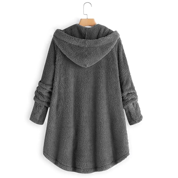 Varm jacka med thermal för kvinnor, casual ytterkläder för höst och vinter, damkläder grey grey M