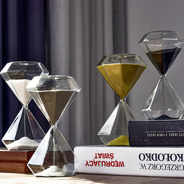 Glas timglas 5/15/30 minuter Timer Skrivbordsdekoration för kontor i hemmet Mysterious Purpl Mysterious Purple 30 Minutes