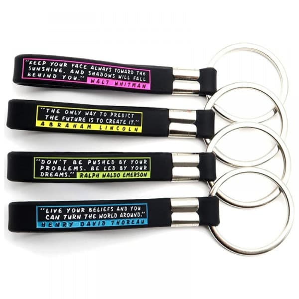 (12-pack) Inspirerande citat nyckelringar- Motivational Key Ch IC