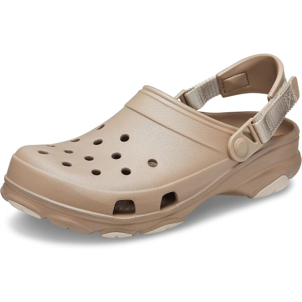 Crocs unisex-vuxen klassiska träskor för alla terräng (GET IT) Khaki 9 Women-7