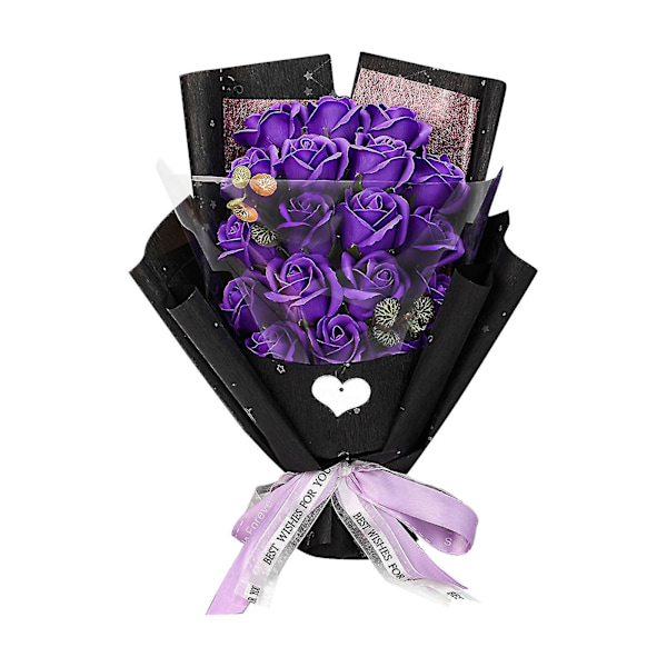 Ruusukimppu Tekokukat Säilötyt Kukat Hänelle Ainutlaatuiset Lahjat Ystävänpäivä Kiitospäivä Syntymäpäivä 240362 Purple