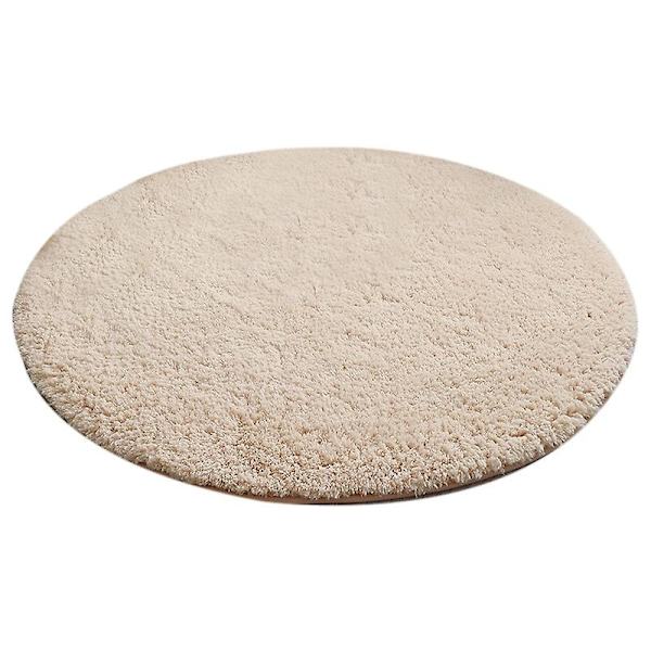 Modern Enkel matta Tjock rund matta Vardagsrum Gungstol Golvmatta Plysch Mjuk Sovrumsmattor Sängmattor Heminredning Apricot L Diameter 100cm