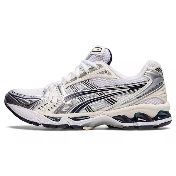 ASICS GEL-Kayano 14 Herrskor Lågprofil Löparskor för Asfalt White Black Silver White Black Silver 43.5