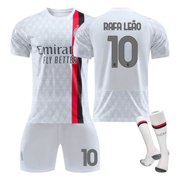 AC Milan tröja 20233/24 Rafa Leao #10 Fotbollströjor Fotbollströja Kit XS(155-165CM)