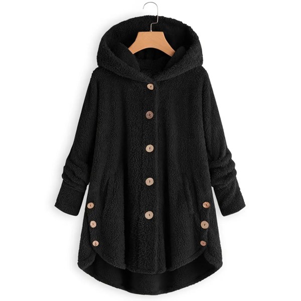 Varm jakke med thermal for kvinner, casual ytterklær for høst og vinter, dameklær black black S