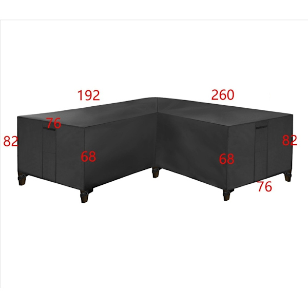 møbelbeskyttelse trekk beskyttelse til utemøbler hjørnesofa med vanntett brun brun 192*260*82 cm