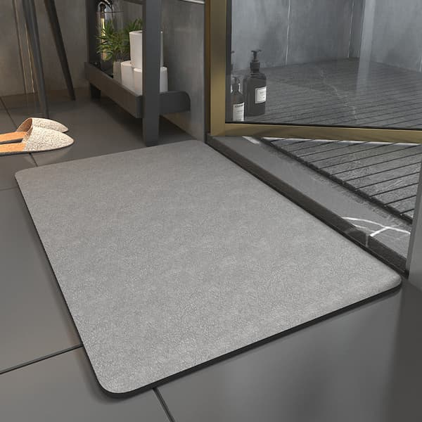 Duschmatta halkskydd Absorberande bad Badrumsmatta Matta Kiselgur Gray Gray 60×90cm
