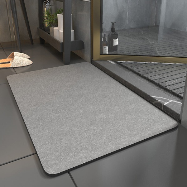 Dusjmatte sklisikker Absorberende bad Baderomsmatte Matte Kiselgur Grå Gray 40×60cm
