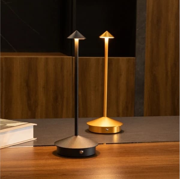 Aluminium Dimbar LED-bordslampa, inomhus/utomhusbruk