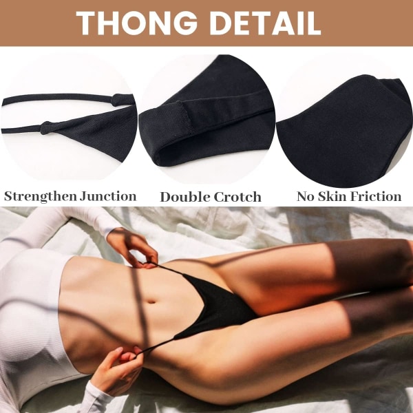 Sexiga underkläder för kvinnor stringtrosor med låg höjd G-String B-5pack B-5pack L