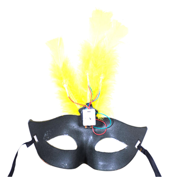 Mask LED Masquerade Feather Lighted Flash Light Eye Masks