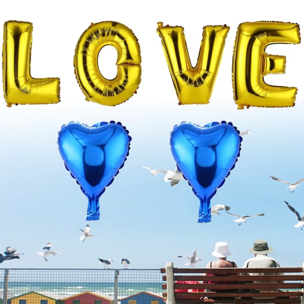 6st/ set kärleksbrev foliefilmballong för bröllopsfödelsedag