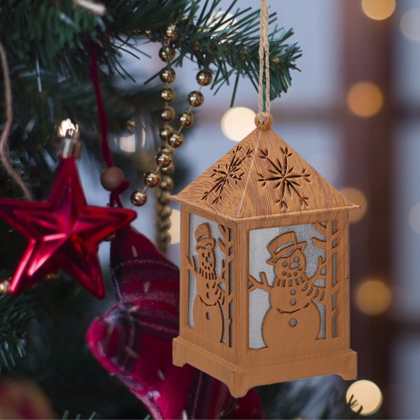 Vackra hus formen lysande ljus dekor julgran