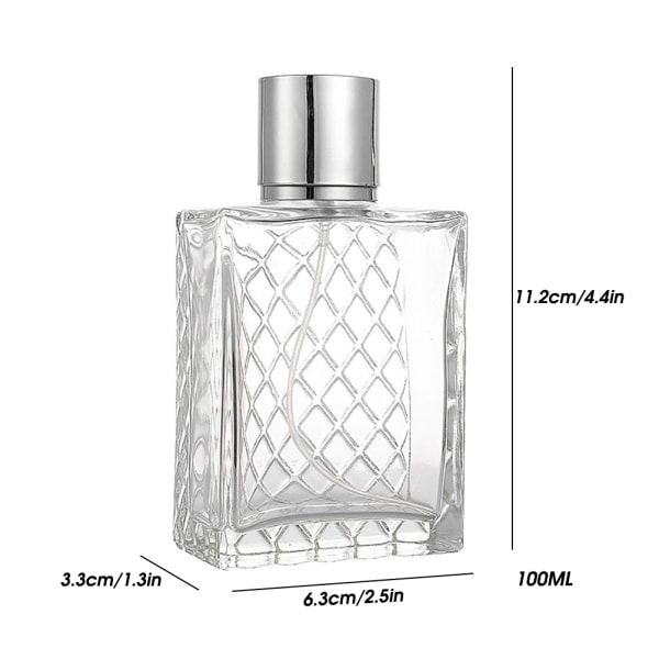 100 ml parfymflaskgaller Portable Clear Travel Refillable