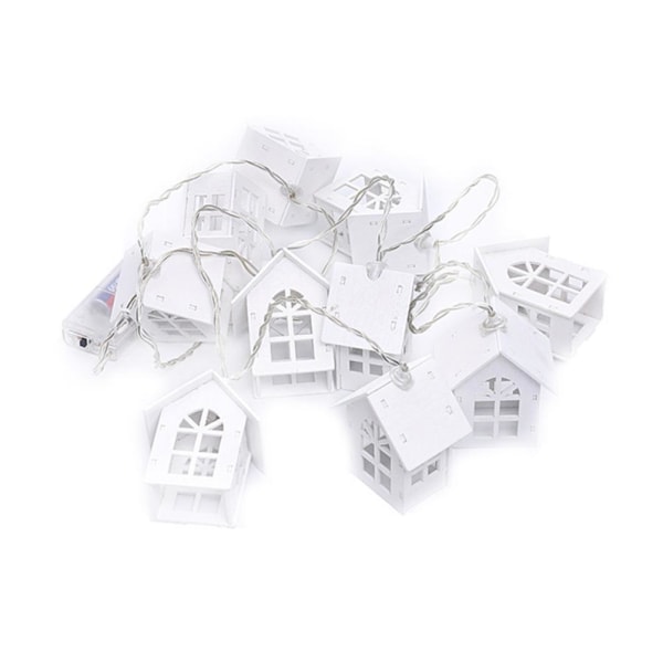 LED julbelysning Small House Shape Lights String Xmas