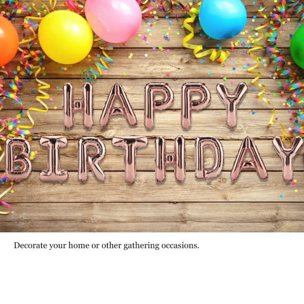 10 st 16" Grattis på födelsedagen brev aluminiumfolie ballonger Party