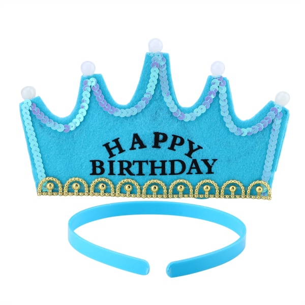 1st Party Illuminate Hats Crown Grattis på födelsedagen Party Hattar DIY