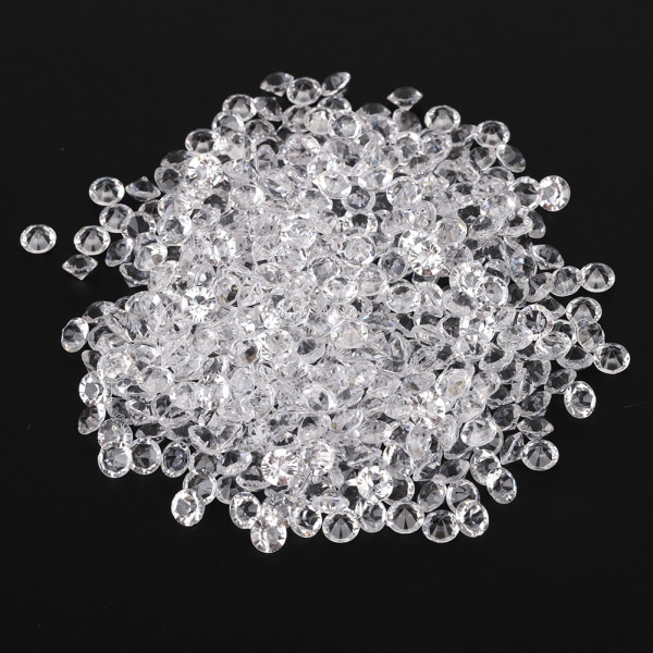 1000 st 6mm Transparent Bröllopskonfetti Party Plast Diamond