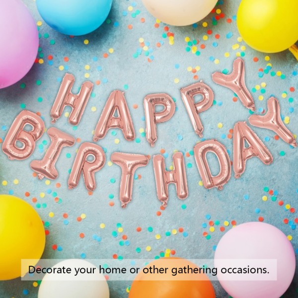 10 st 16" Grattis på födelsedagen brev aluminiumfolie ballonger Party