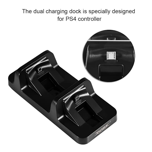 Dobbelt opladningsstation Dockingstation Stand USB-oplader til PlayStation 4 PS4-spilcontroller