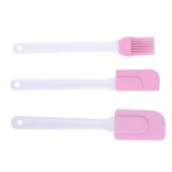Sæt med spatel og pensel - 3 dele pink