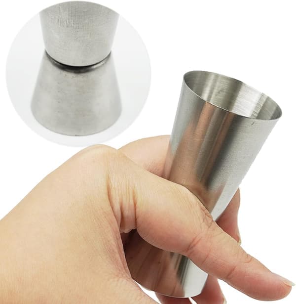 25 ml/50 ml Jigger i rustfritt stål, dobbel målekkopp for sprit, dobbel jigger for bar, cocktailshotmål