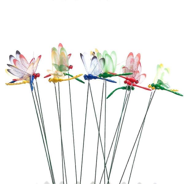 24 stk 3D Libelle Hagedekor Libelle Hagestikker Libelle Hagepynt Terrassepynt
