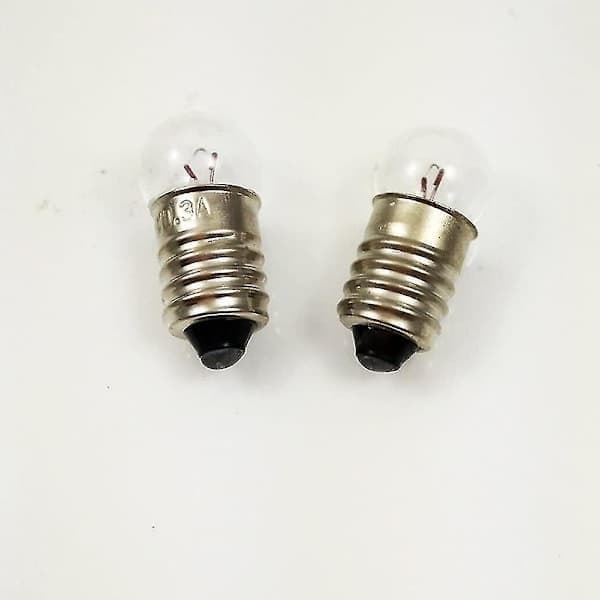 10-pack E10 skruvsockel för ficklampa, 2,5 V 0,3 A